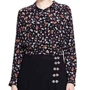NWOT The Kooples Silk Floral Blouse